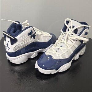 Jordan Kids' Navy and White Sneakers
